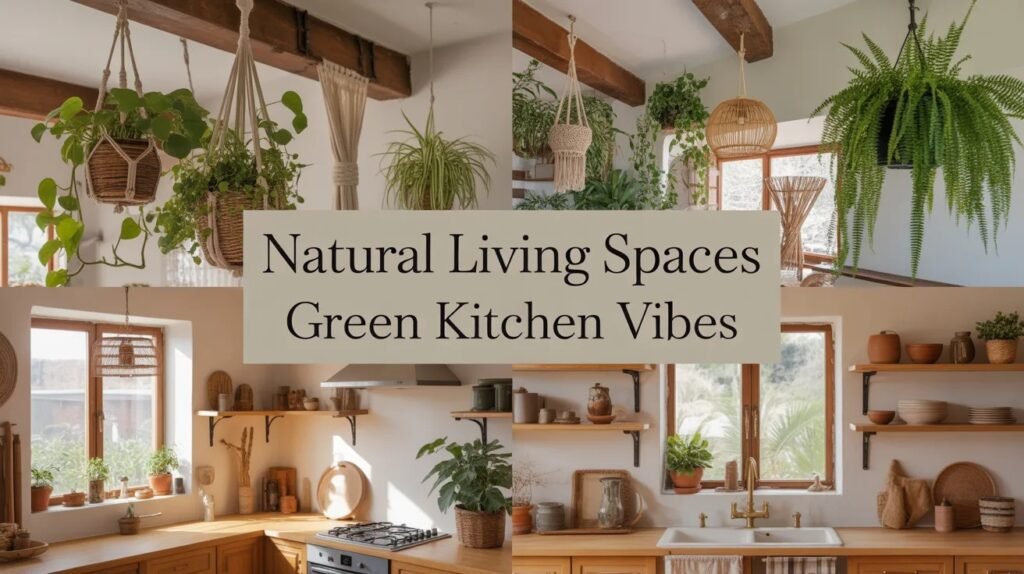 boho kitchen with mix texture