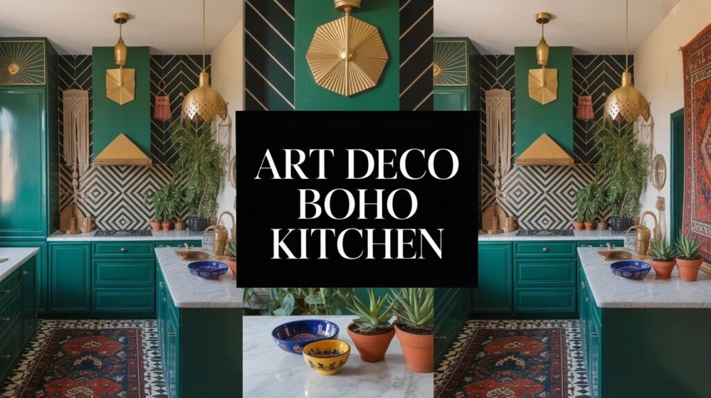 art deco boho kitchen