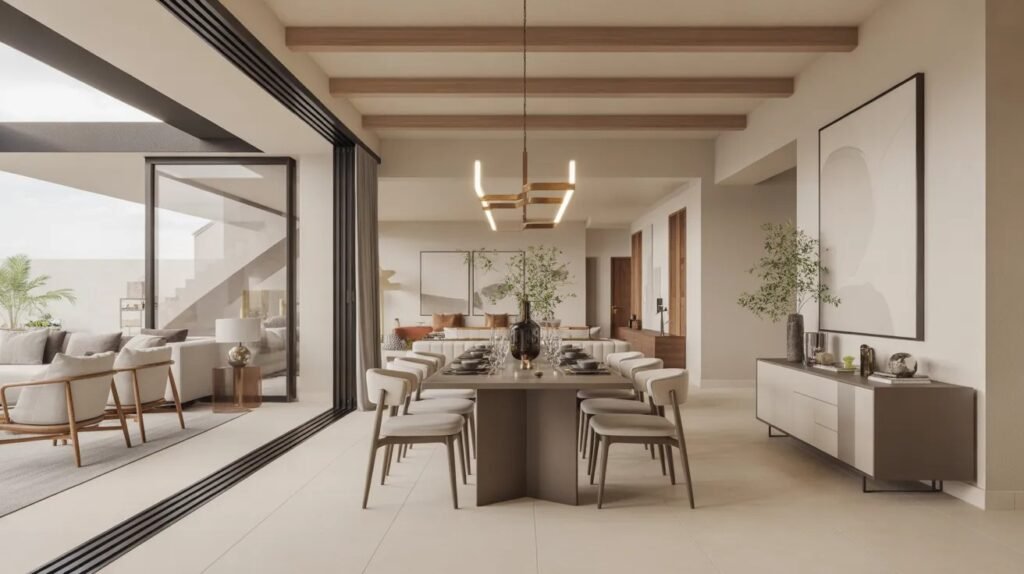open concept dining room