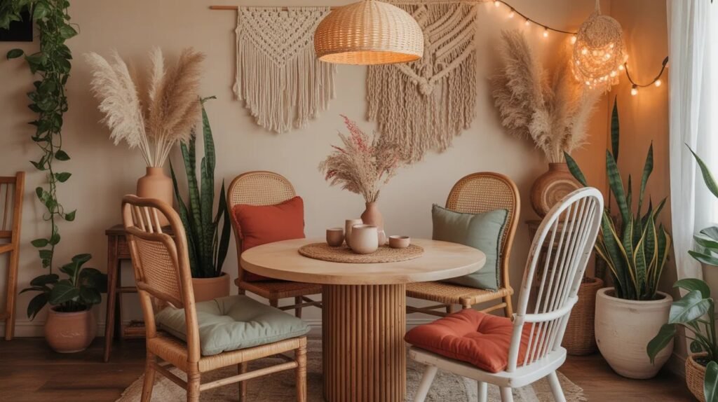 boho style small dining 