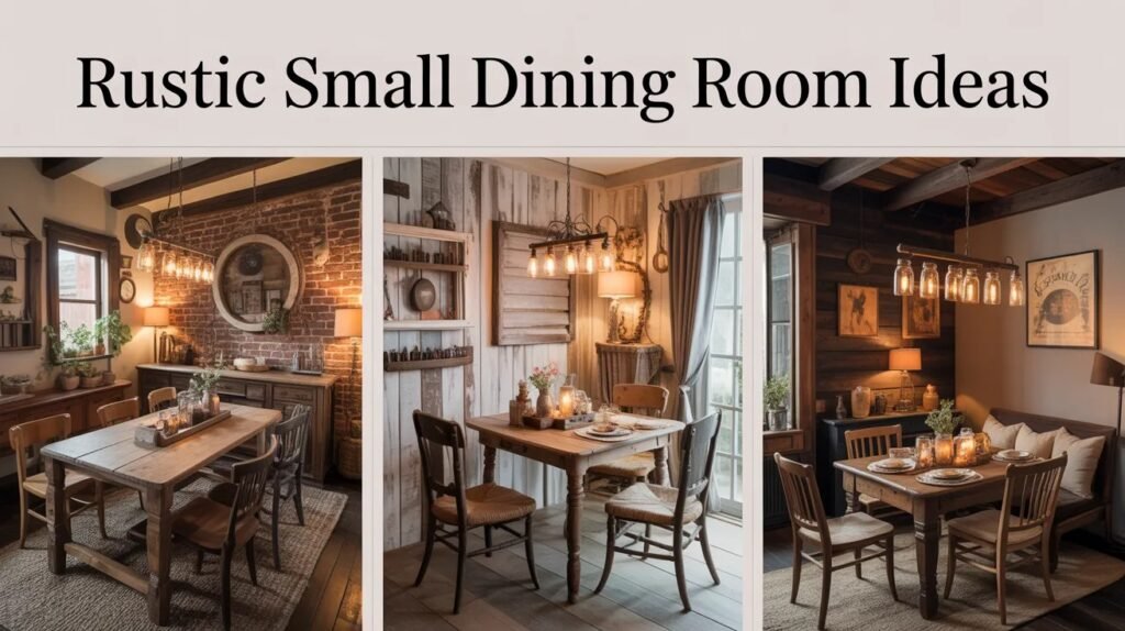 rustic small dining room
