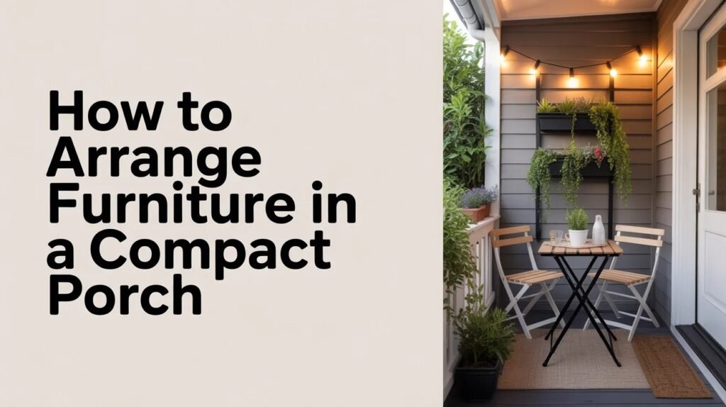 arrange furniture in a compact porch