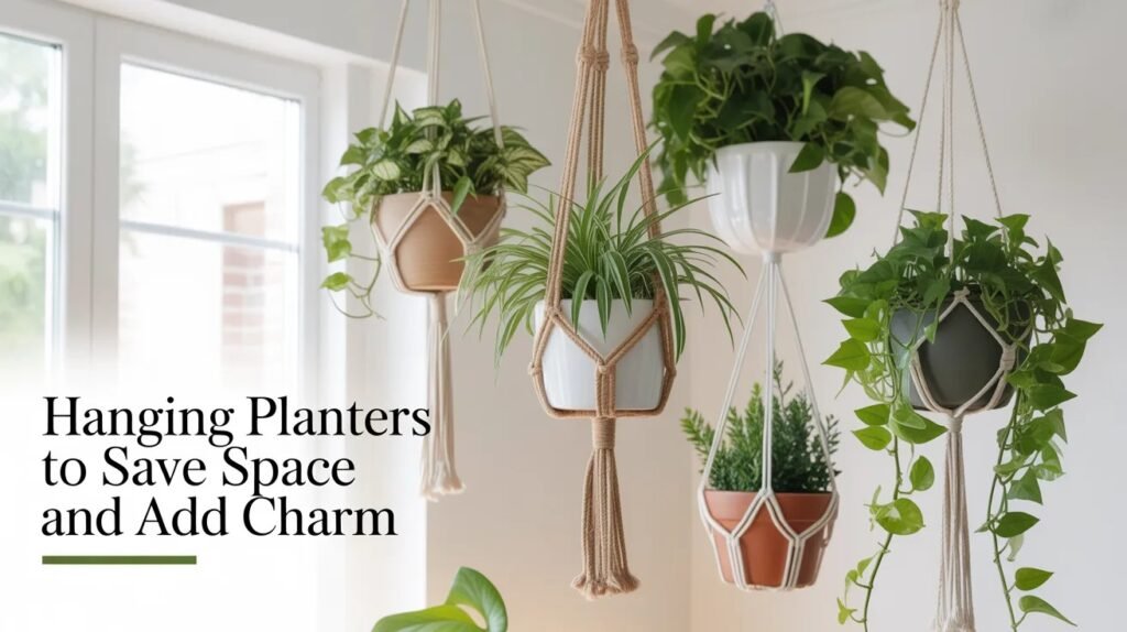 Hanging planters to save space