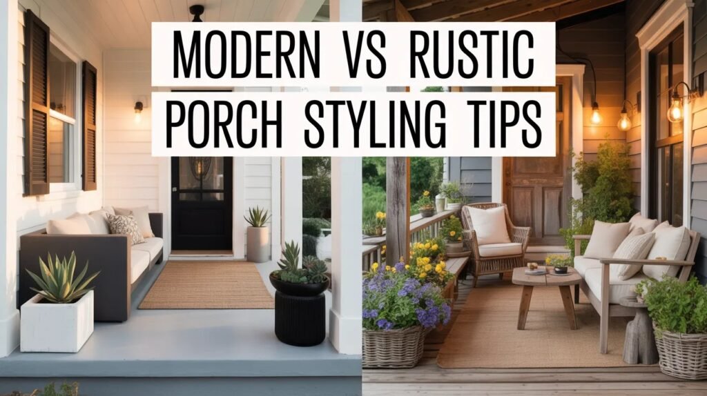 modern vs rustic porch