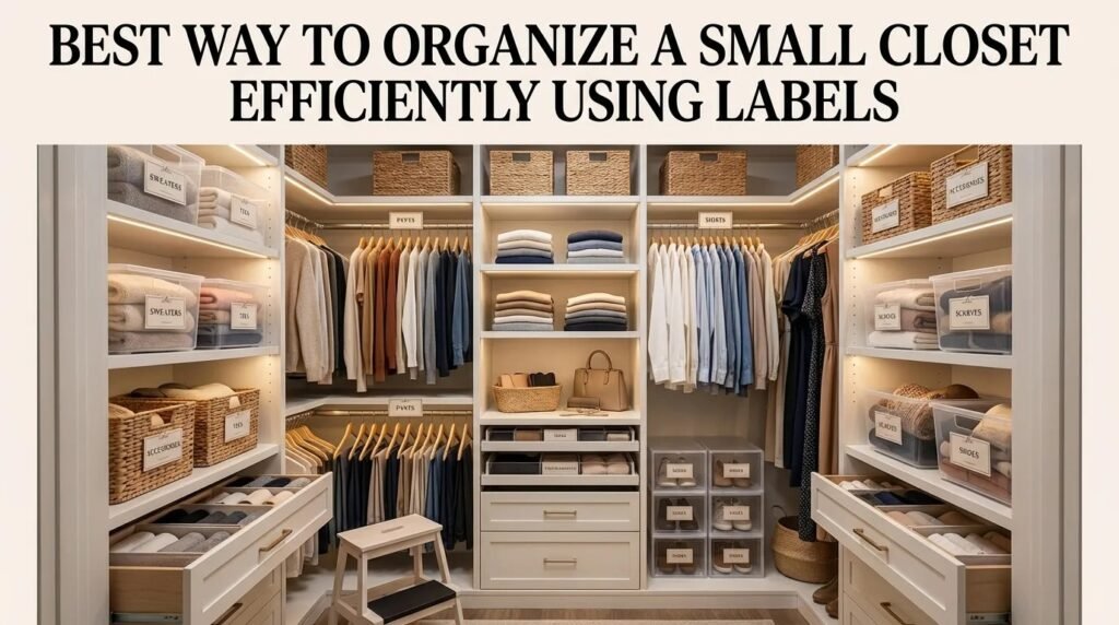 closet efficiently using labels