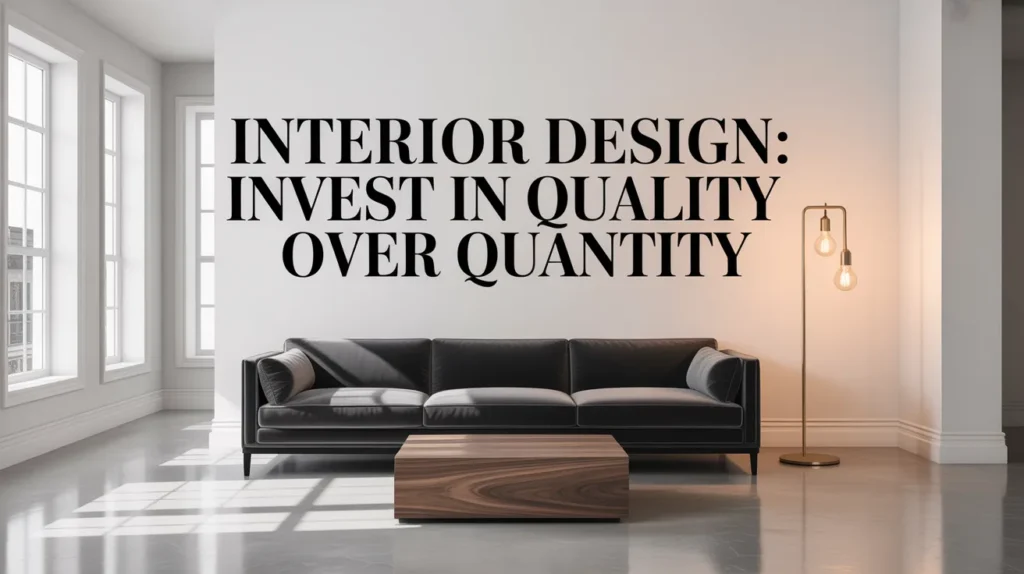 invest in quality over quantity