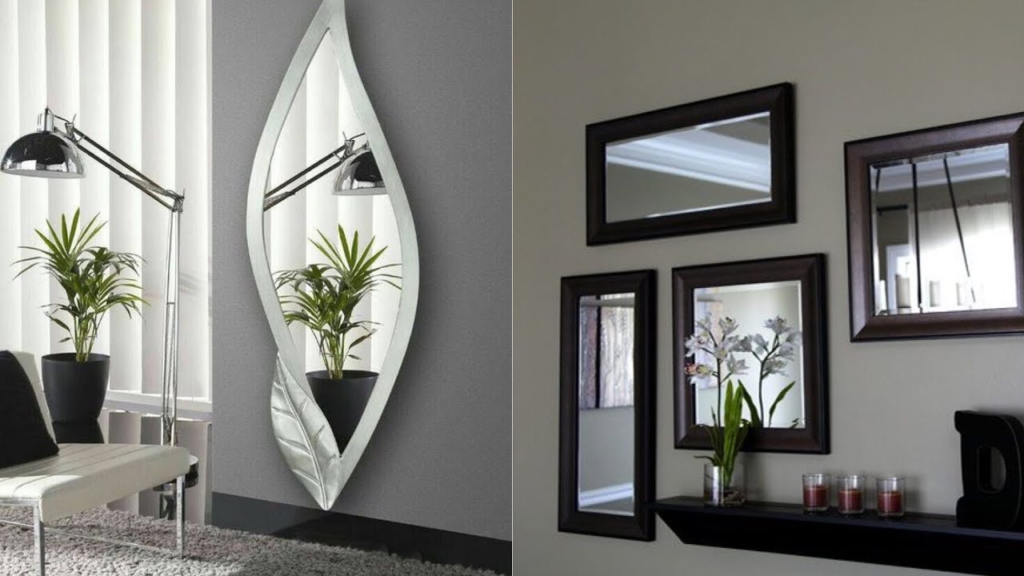 Modern wall mirror decor for small space interior design