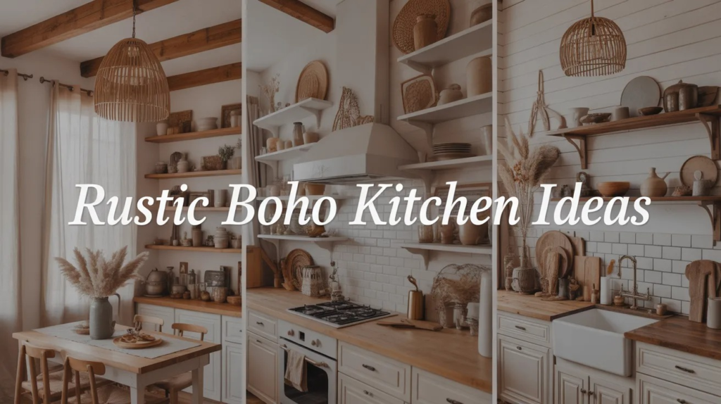 rustic boho kitchen