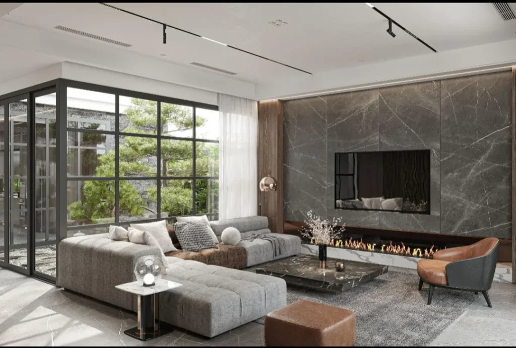 stylish window and lighting