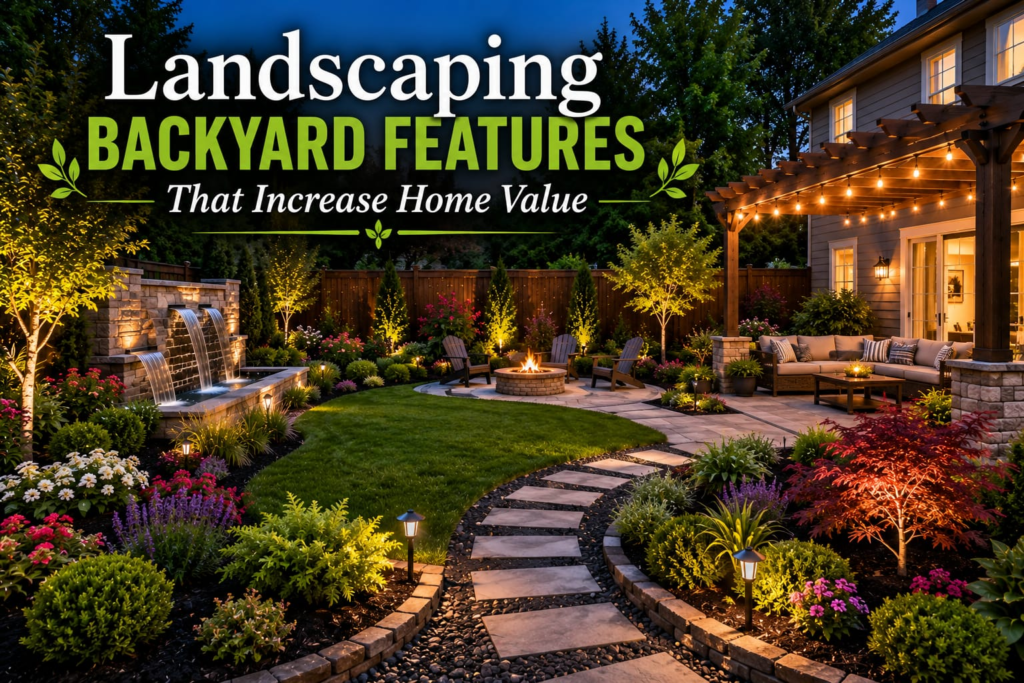 Landscaping backyard