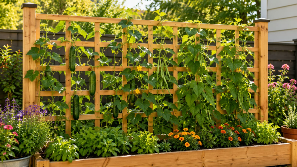 cucumber and beans