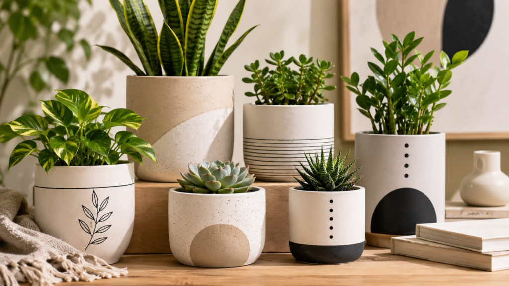 minimalist pot painting