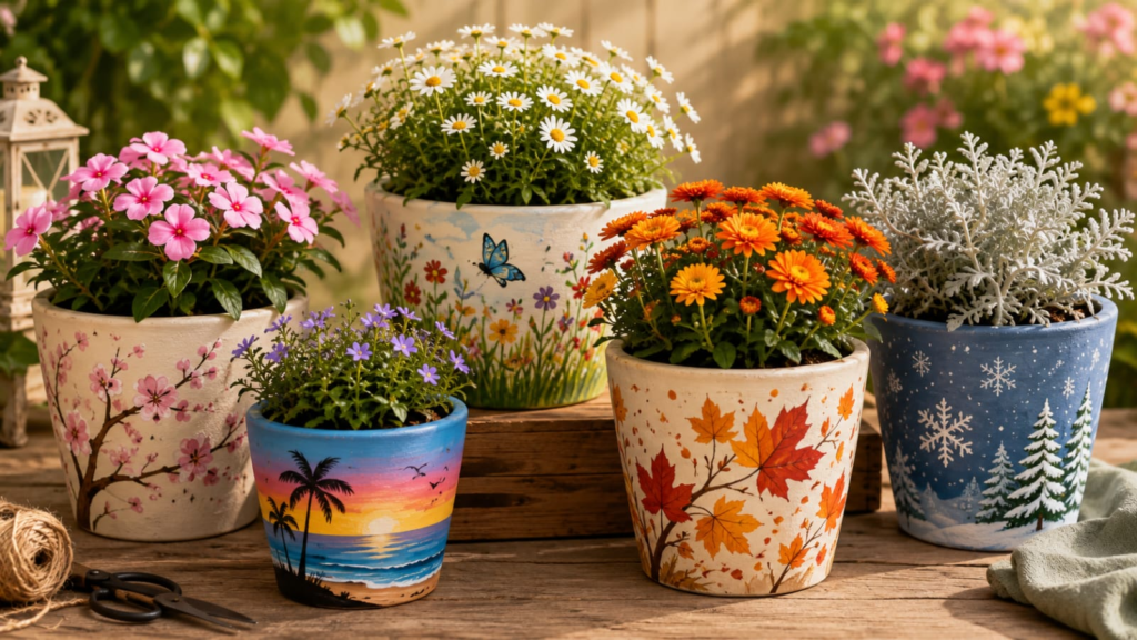 seasonal pot painting