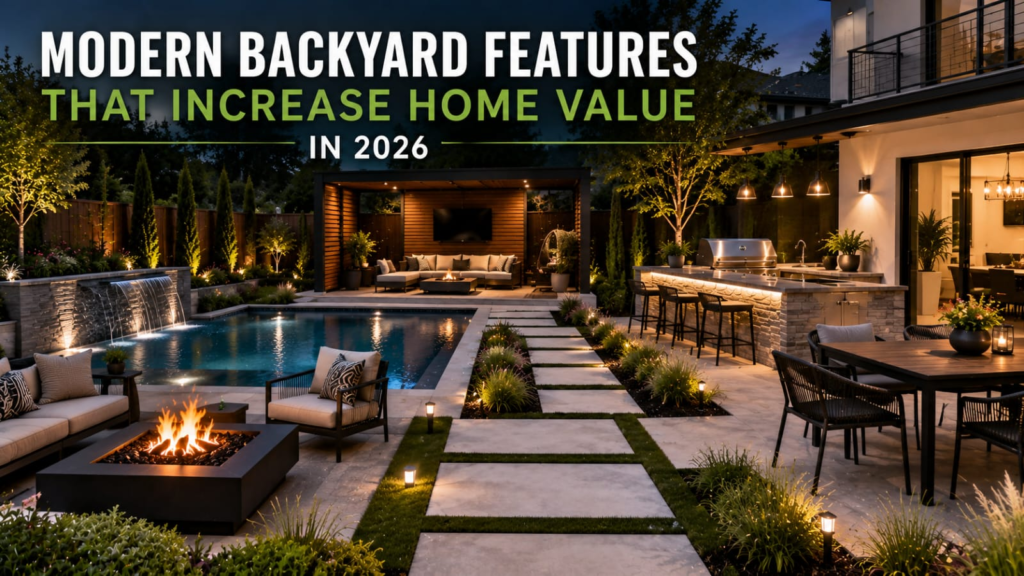 Modern backyard